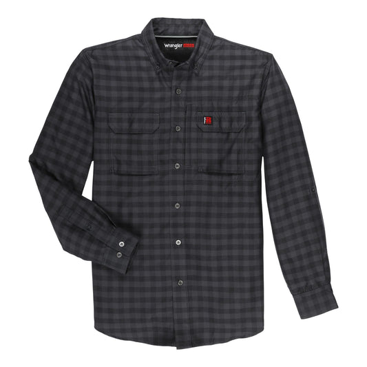 Wrangler Men's RIGGS Technical Long Sleeve Work Shirt - Grey