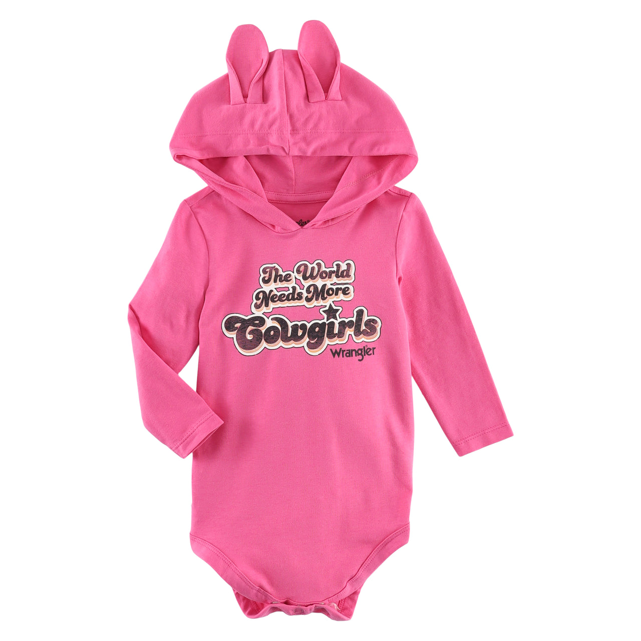 Wrangler Baby Girl's LS Onsie - Pink