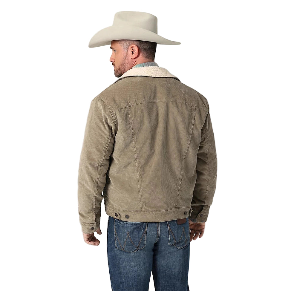 Wranglers Men's Cowboy Cut Sherpa Lined Corduroy Jacket - Nomad