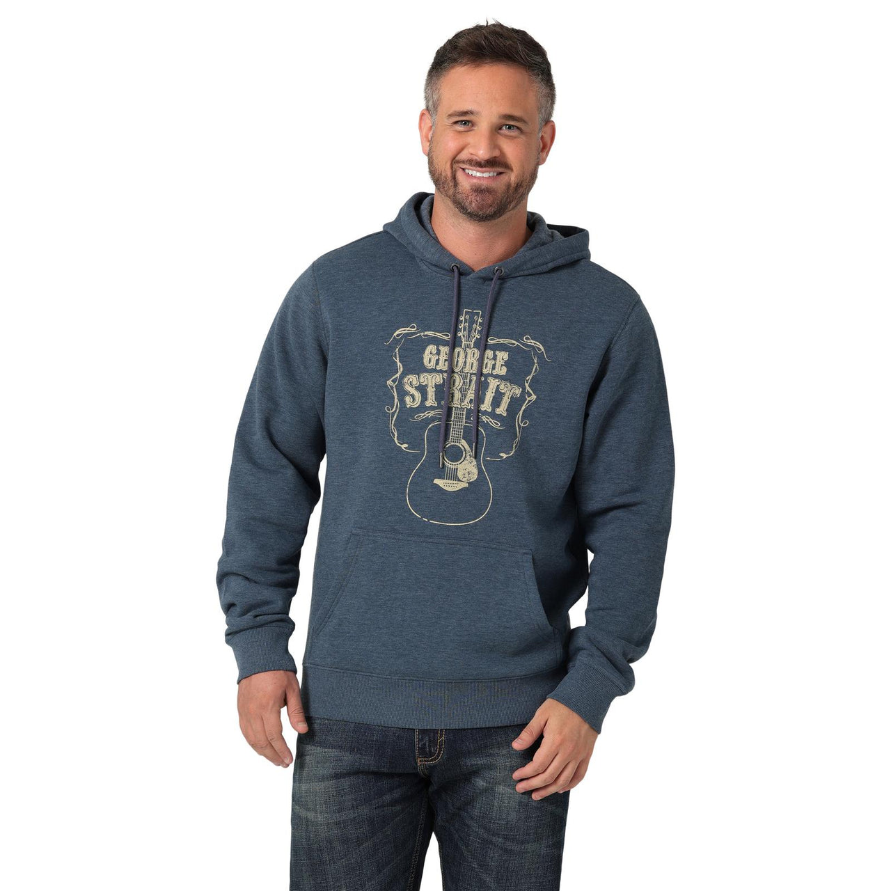 Wrangler Men's George Strait Pullover Hoodie - Midnight Navy Heather