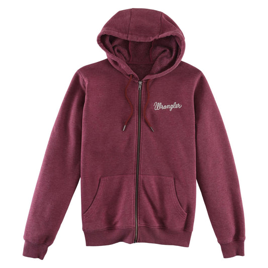 Wrangler Women's Retro Zip-Up Hoodie - Amaranth Heather