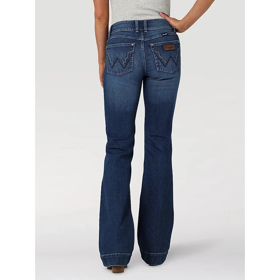 Wrangler Women's Retro Mae Mid Rise Trouser Jeans - Jane