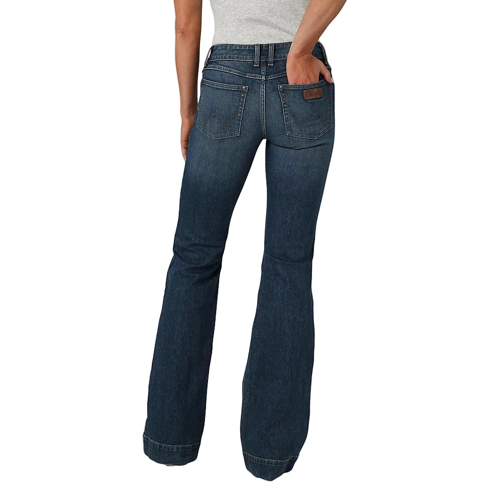 Wrangler Women's Retro Mae Mid Rise Trouser Jeans - Janet