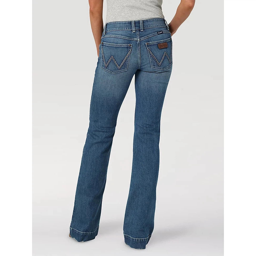 Wrangler Women's Retro Sadie Low Rise Trouser Jeans - Katie