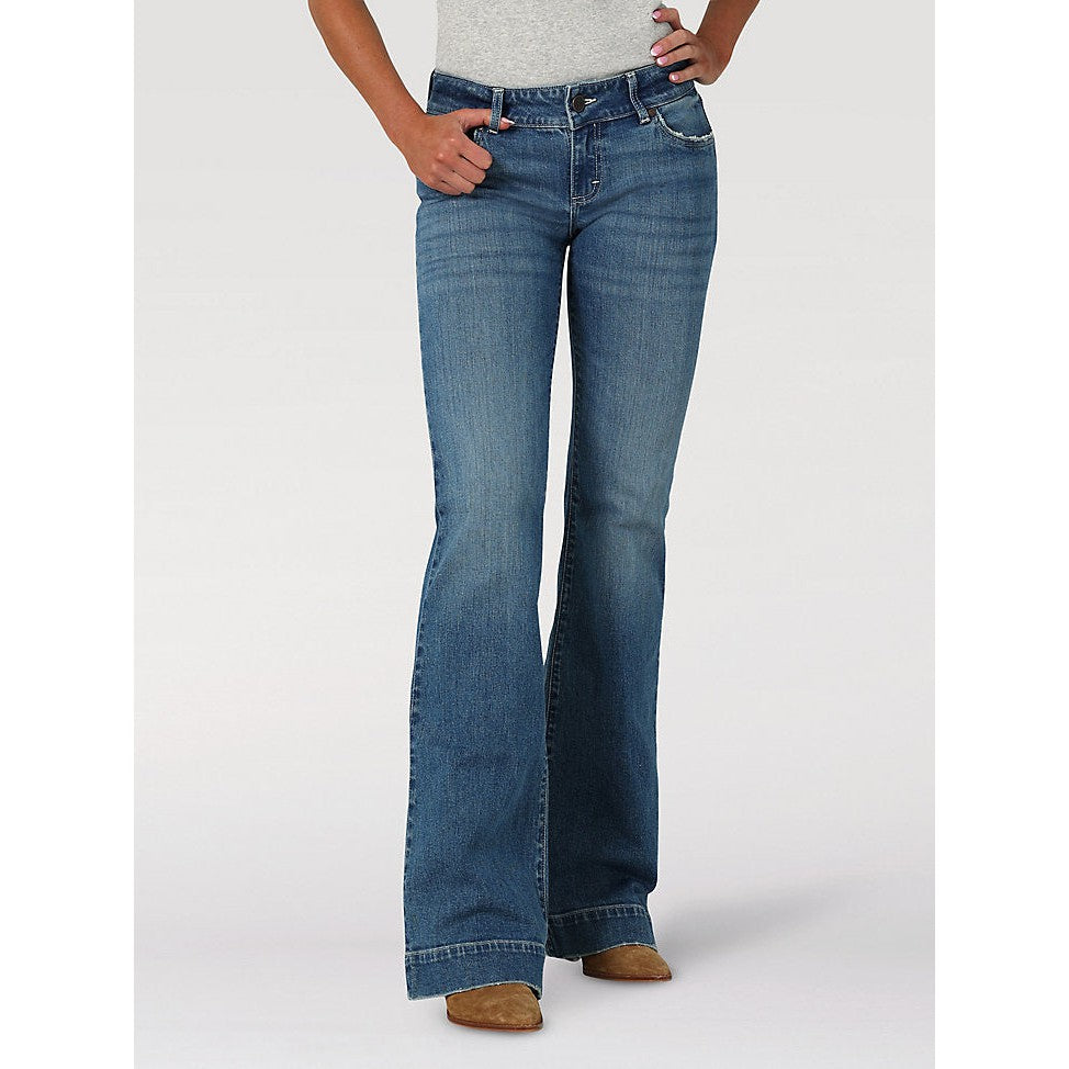 Wrangler Women's Retro Sadie Low Rise Trouser Jeans - Katie