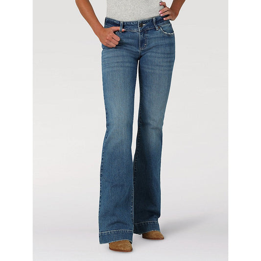 Wrangler Women's Retro Sadie Low Rise Trouser Jeans - Katie