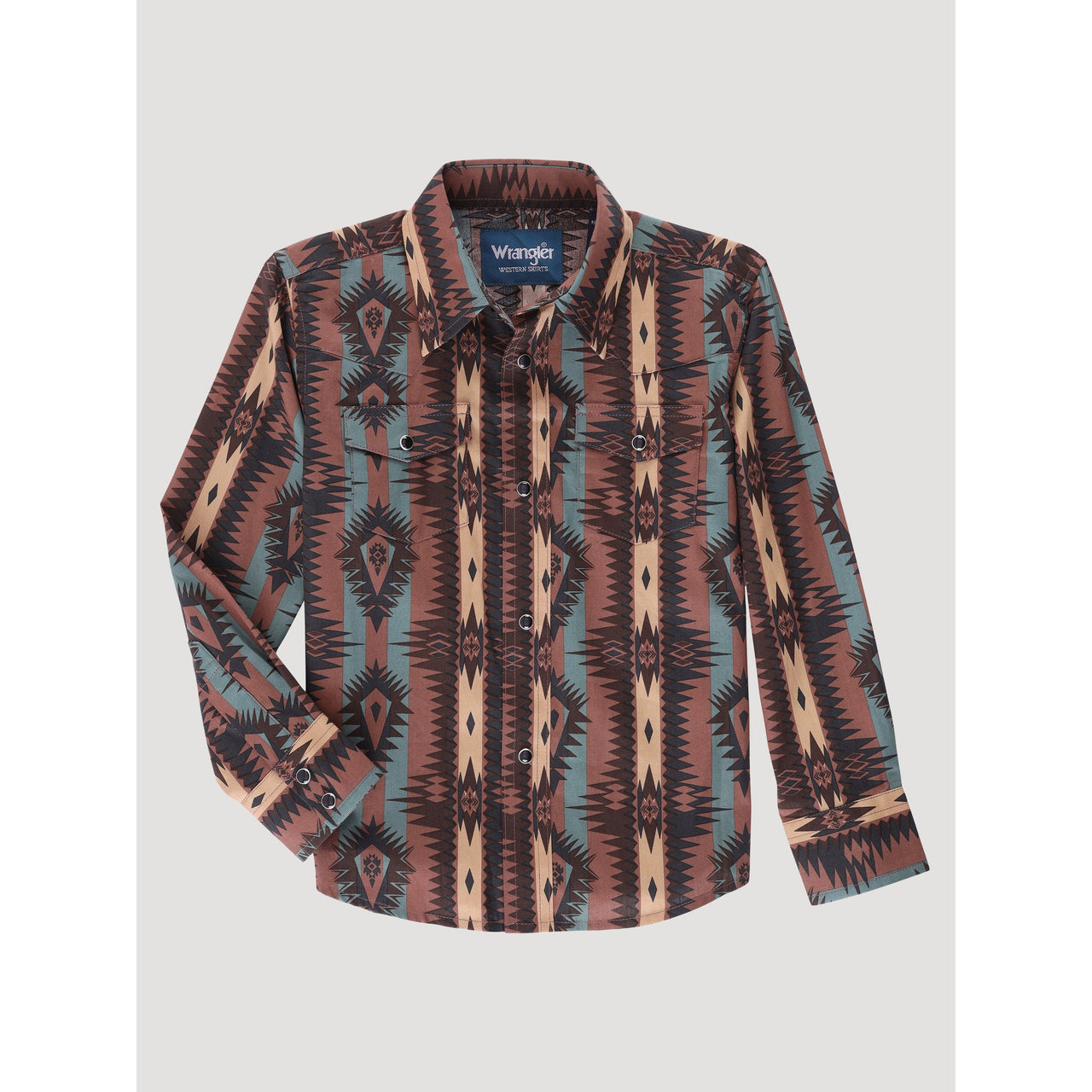 Wrangler Boy's Checotah Long Sleeve Classic Fit Shirt - Multi