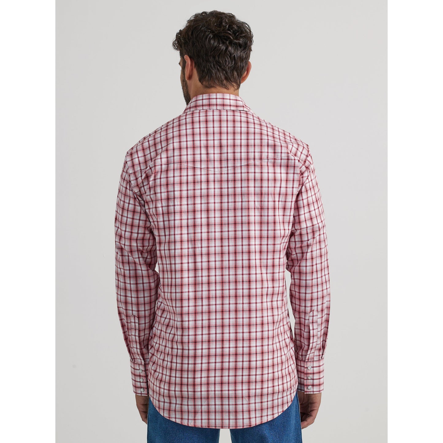 Wrangler Men's Wrinkle Resist Long Sleeve Shirt - Red