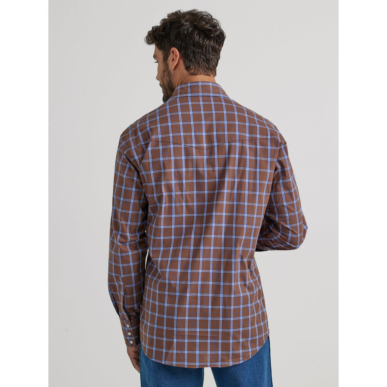 Wrangler Men's Wrinkle Resist Long Sleeve Shirt - Brown
