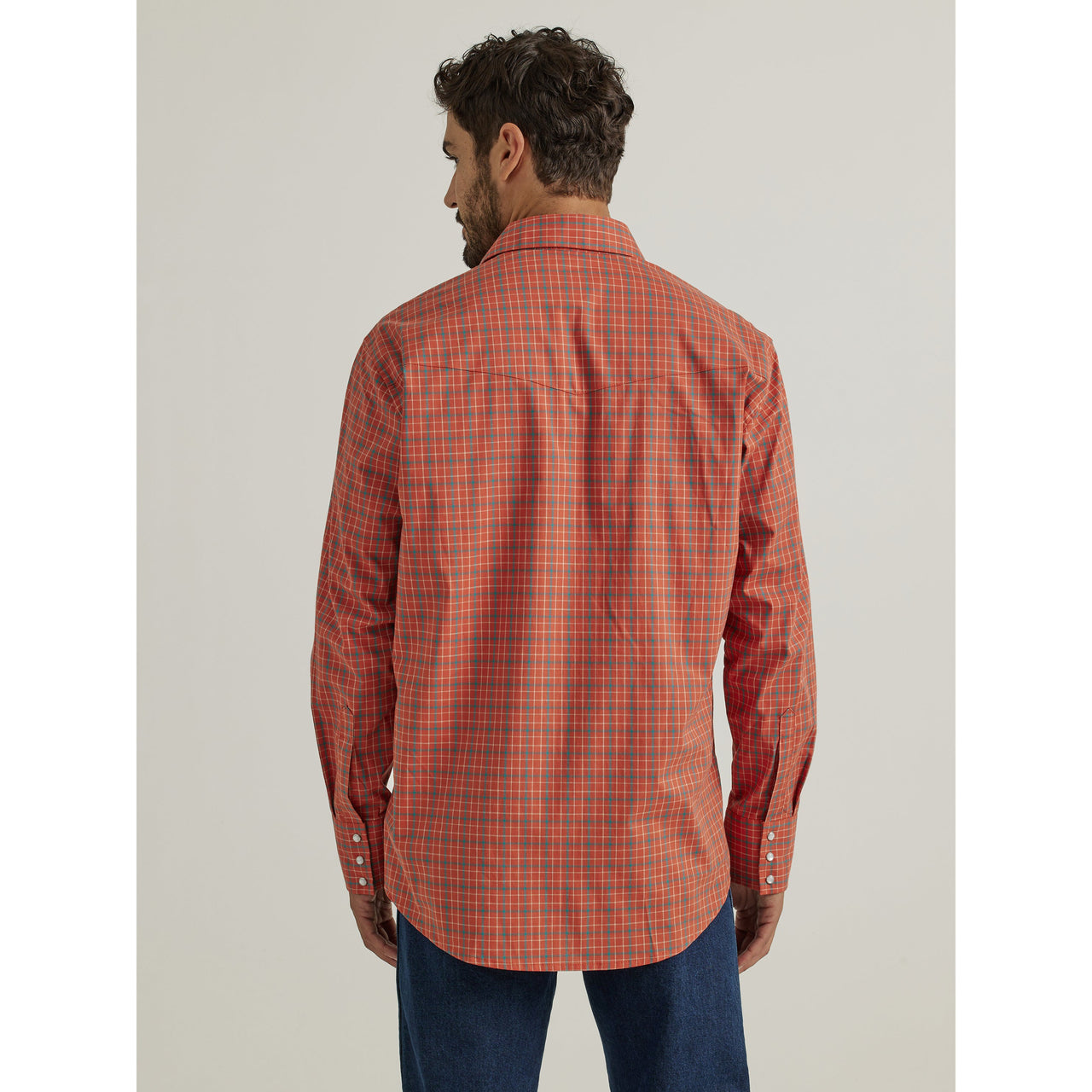 Wrangler Men's Wrinkle Resist Long Sleeve Shirt - Orange