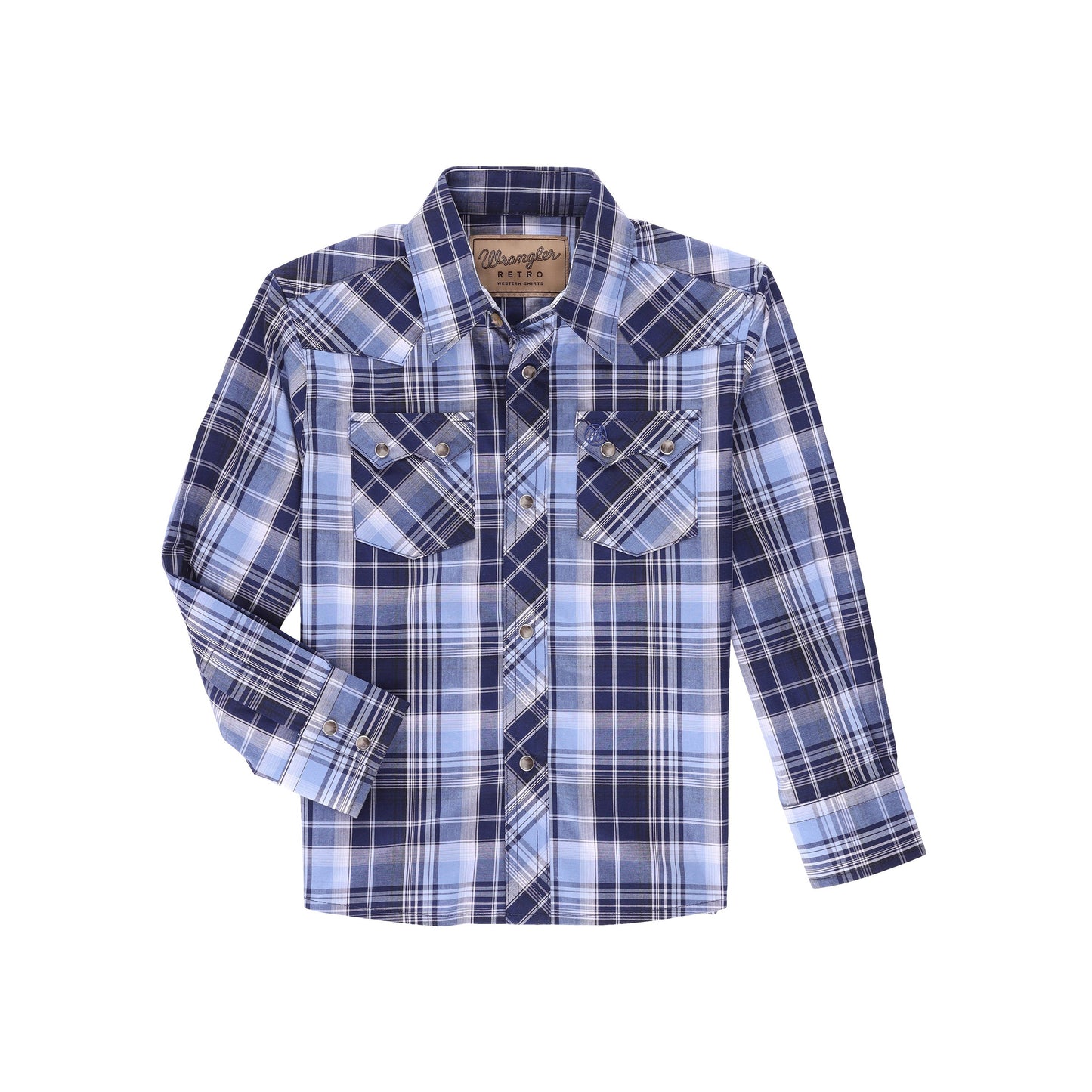 Wrangler Boy's Wrinkle Resist Long Sleeve Shirt - Purple