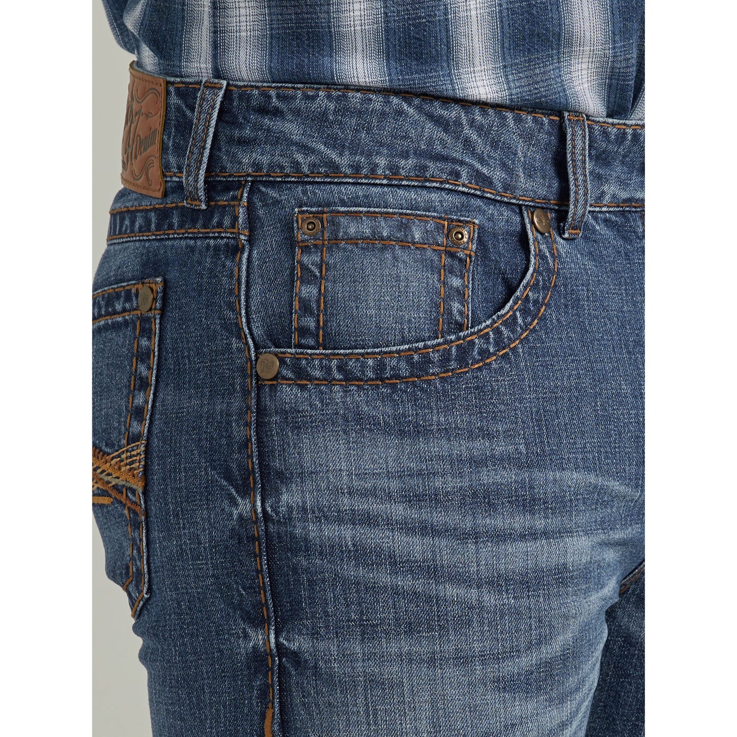 Wrangler Men's Rock47 Slim Bootcut Jeans - Braunvieh