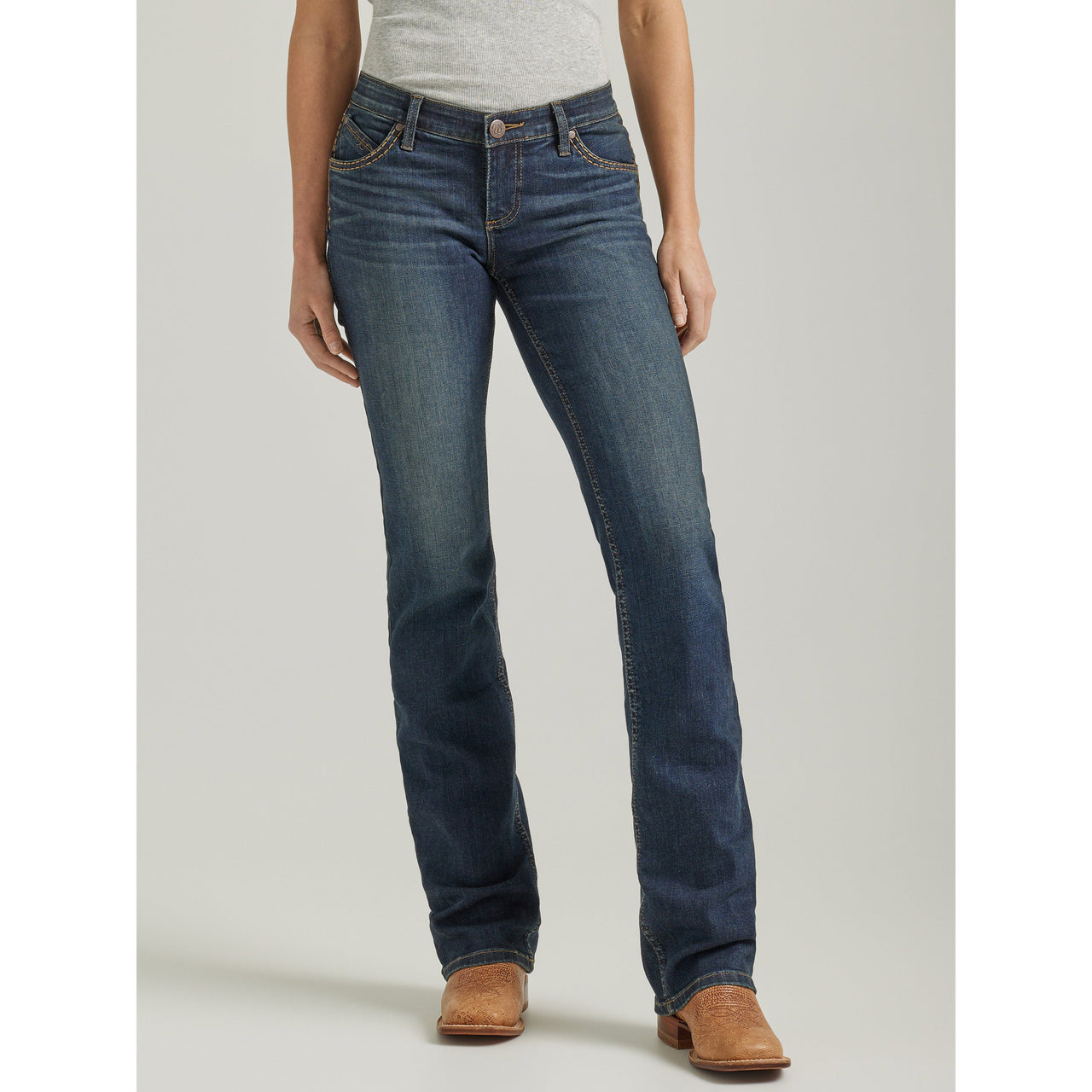 Wrangler Women's Ultimate Riding Shiloh Low Rise Bootcut Jeans - Della
