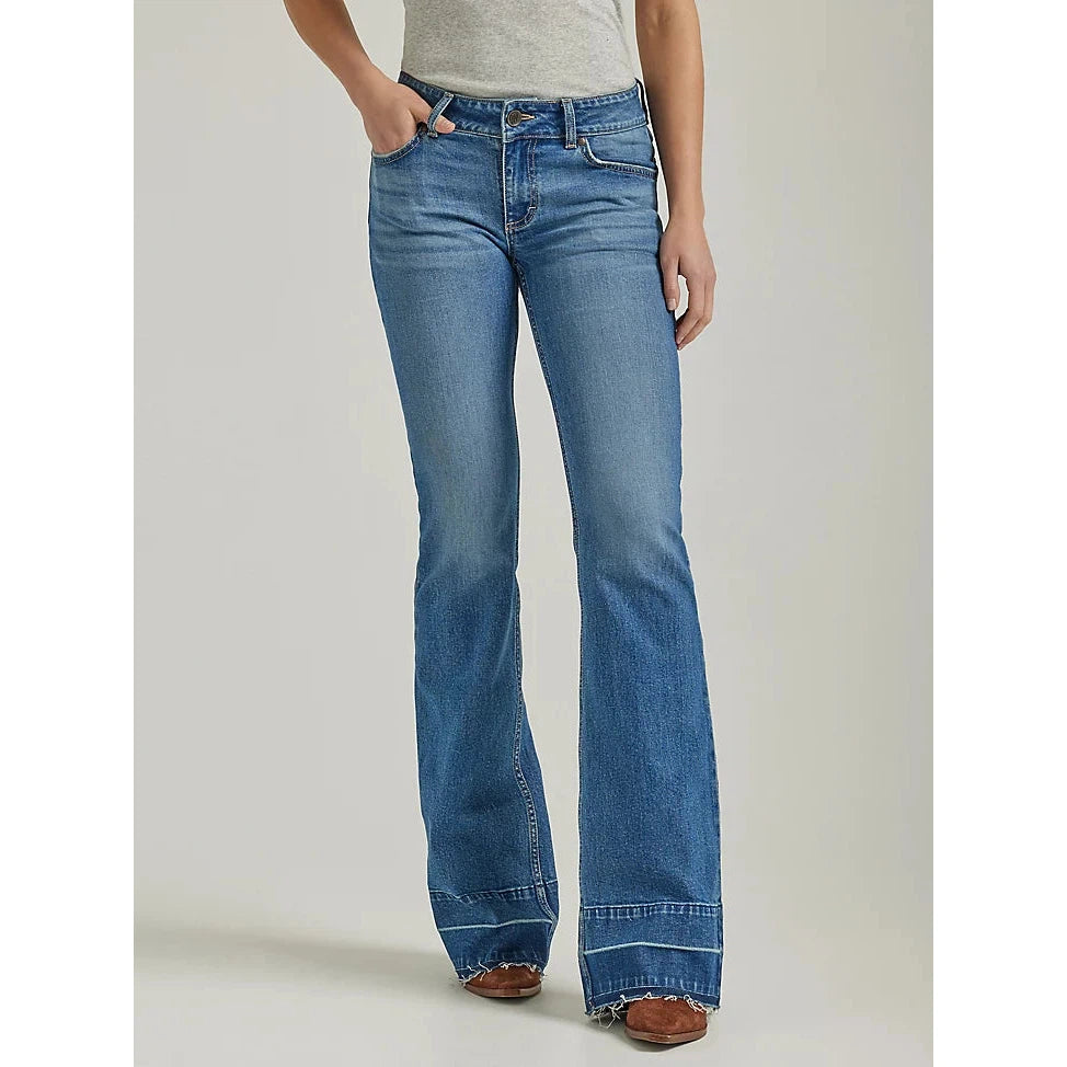 Wrangler Women's Retro Mae Mid Rise Trouser Jeans - Brianna