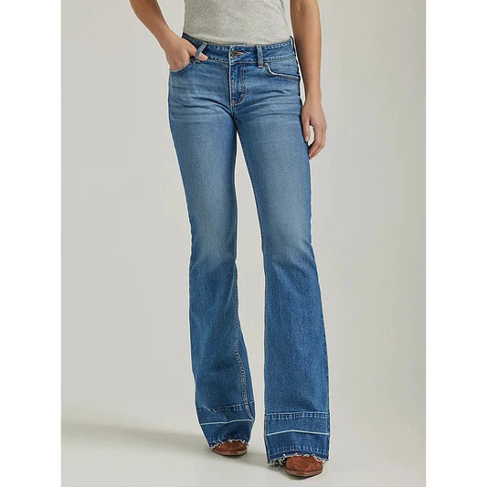 Wrangler Women's Retro Mae Mid Rise Trouser Jeans - Brianna