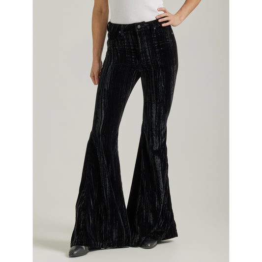 **Wrangler Women's Retro Green Trumpet Flare Jeans - Black**FINAL SALE**