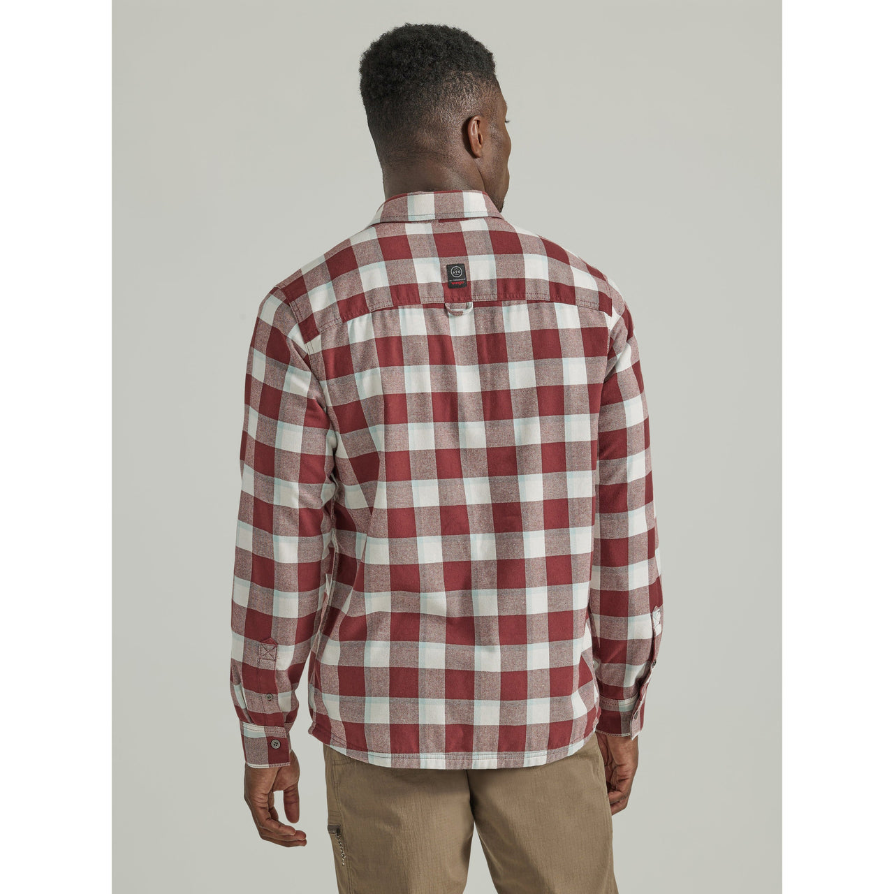 Wrangler Men's Thermal Lined Flannel Shirt - Red