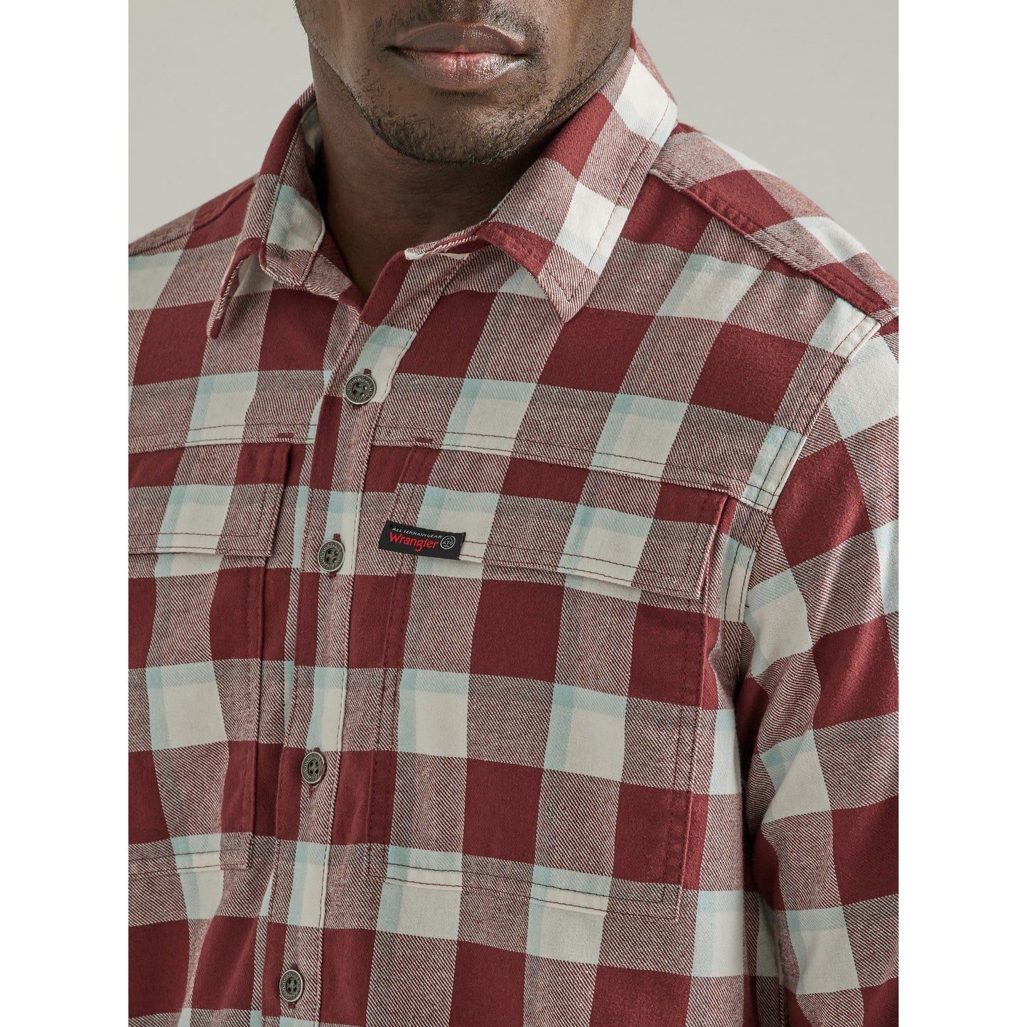 Wrangler Men's Thermal Lined Flannel Shirt - Red