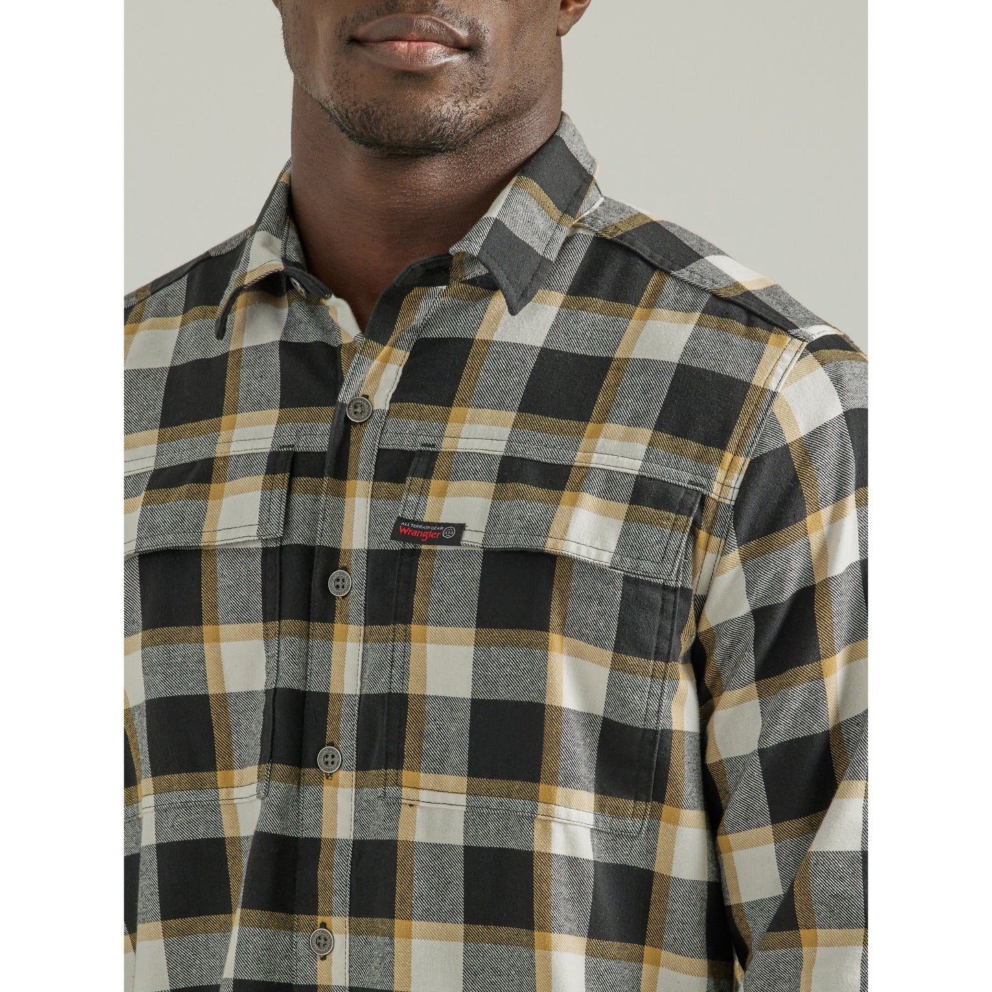 Wrangler Men's Thermal Lined Flannel Shirt - Mustard