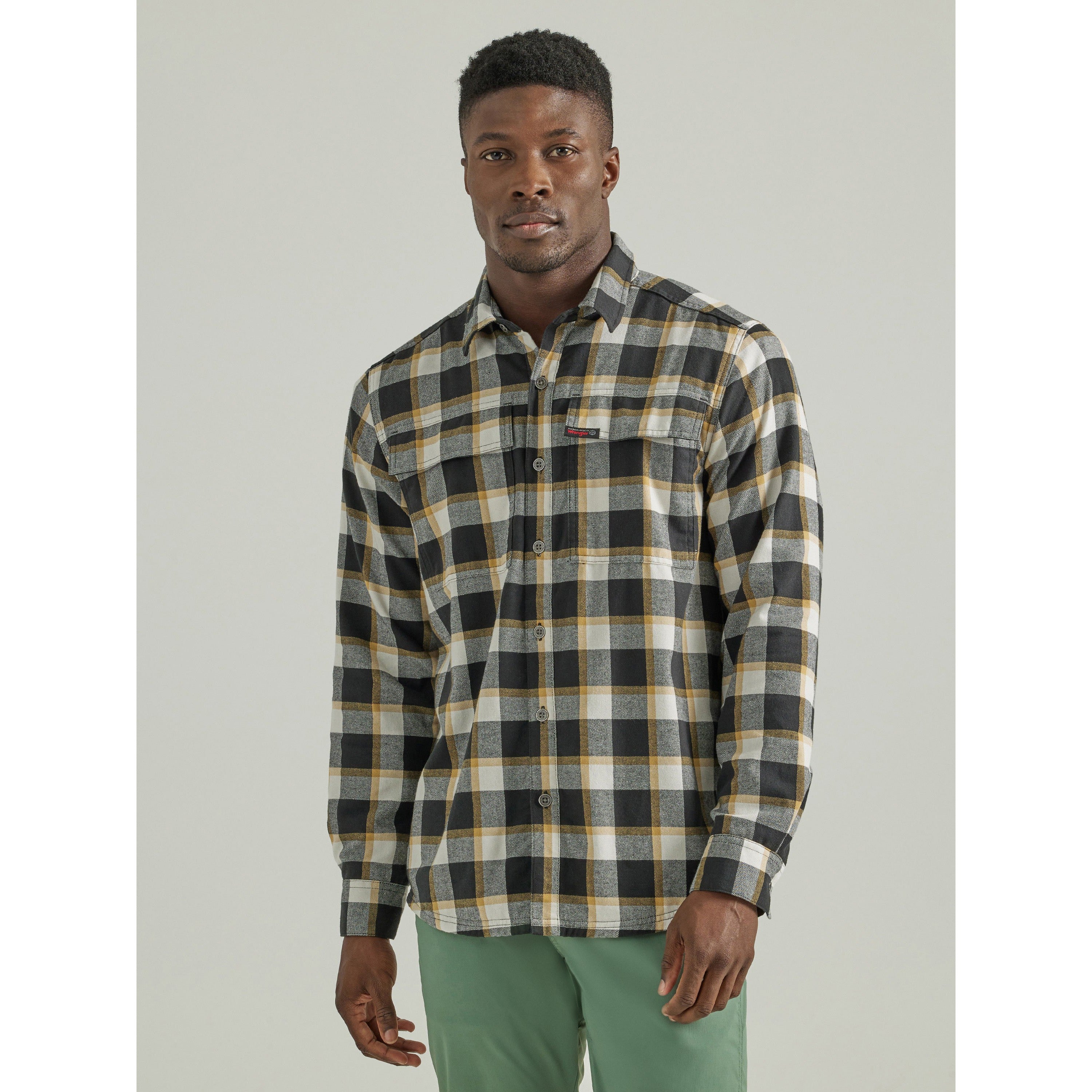 Wrangler lined hot sale flannel shirt