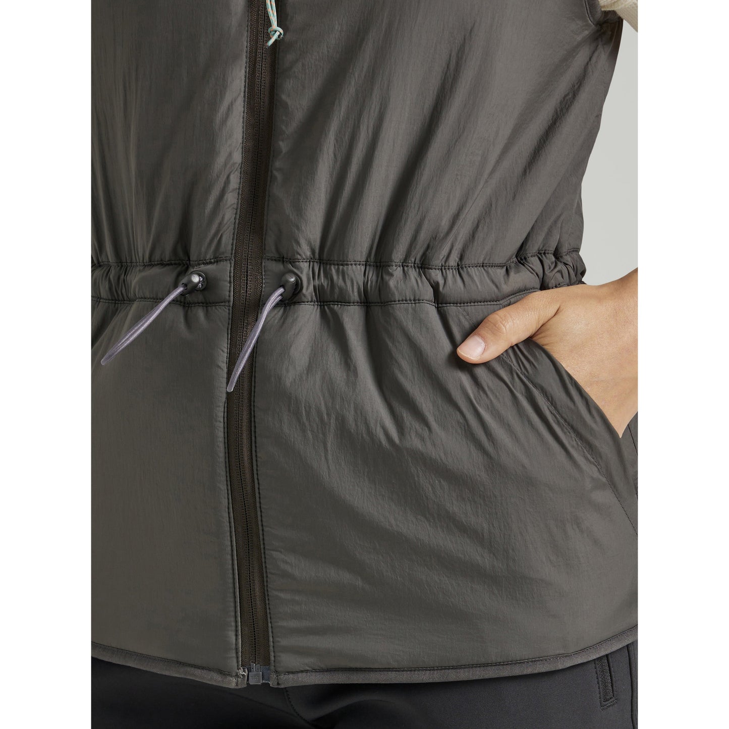 Wrangler Women's ATG Reversible Fleece Vest - Green/Grey