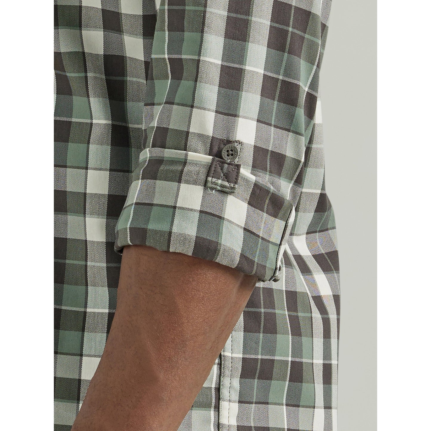 Wrangler Men's ATG Long Sleeve Utility Plaid Shirt - Green