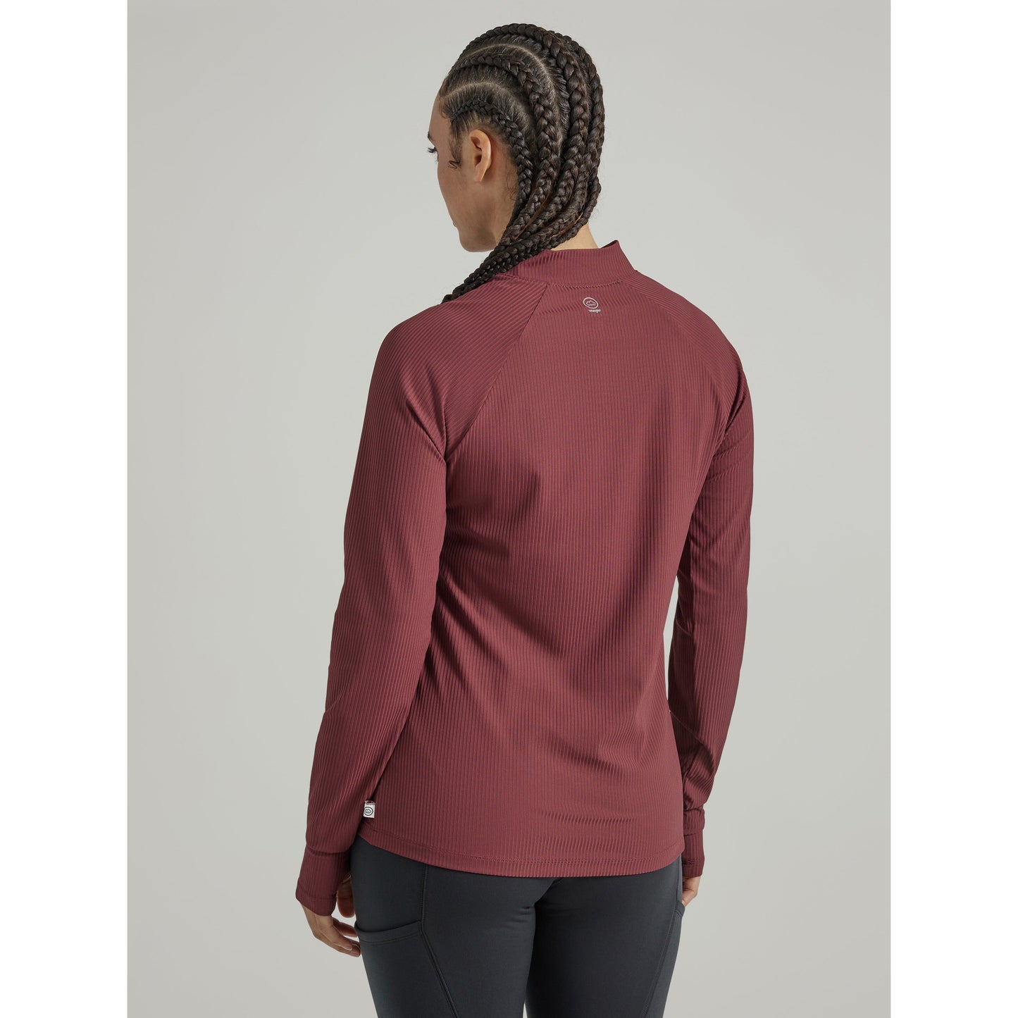 Wrangler Women's ATG 1/4 Zip Pullover Sweater - Wine