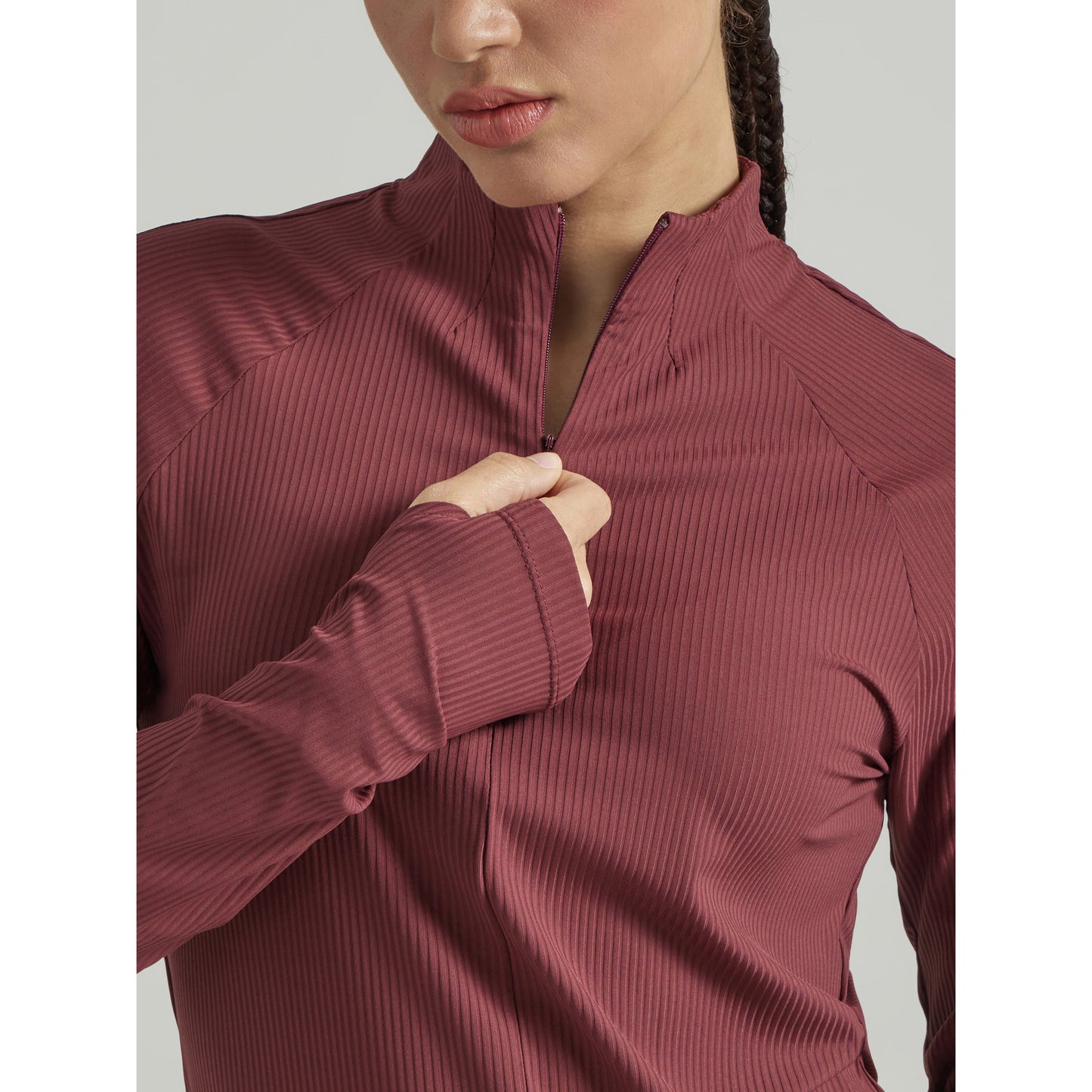 Wrangler Women's ATG 1/4 Zip Pullover Sweater - Wine