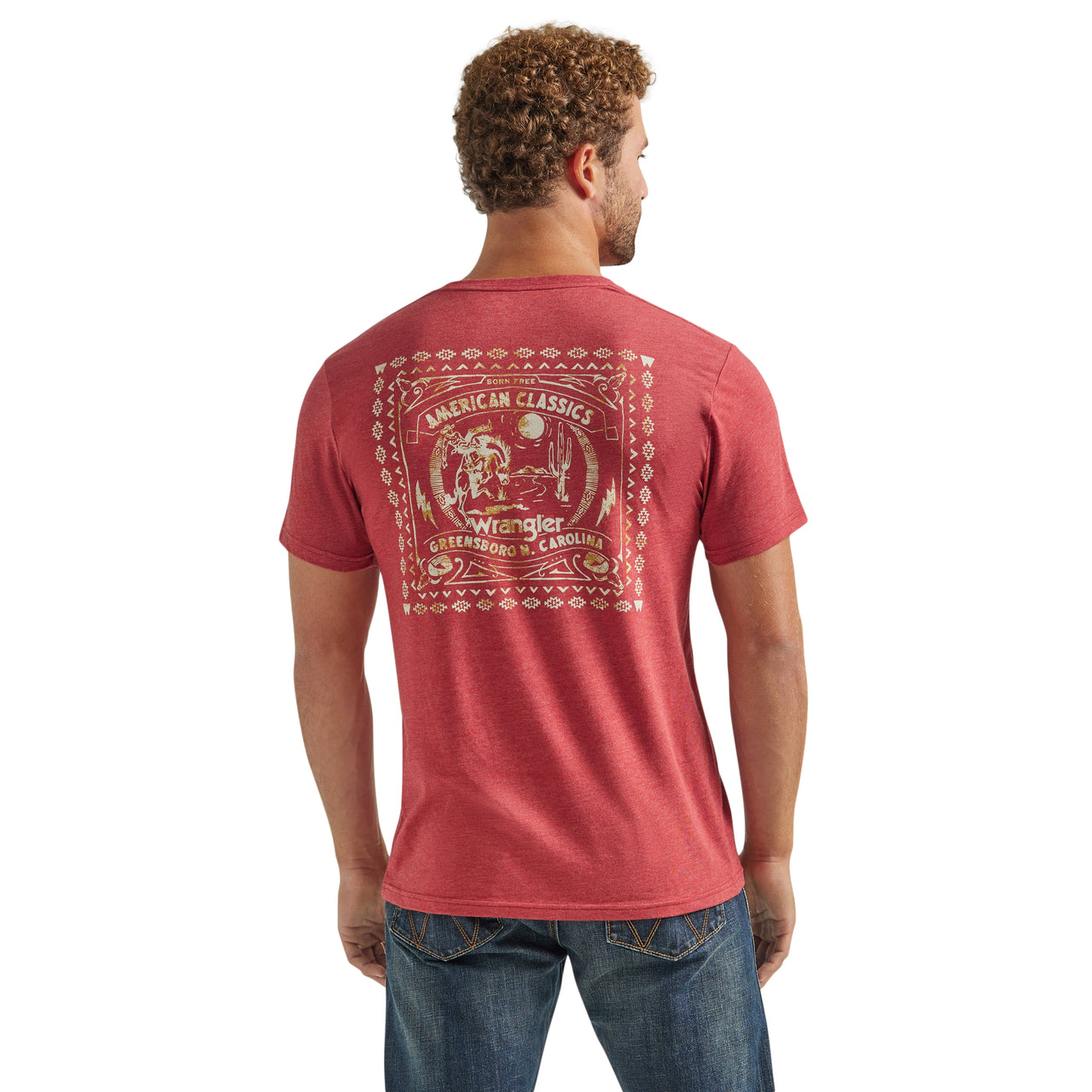 Wrangler Men's Short Sleeve T-Shirt - Heather Red