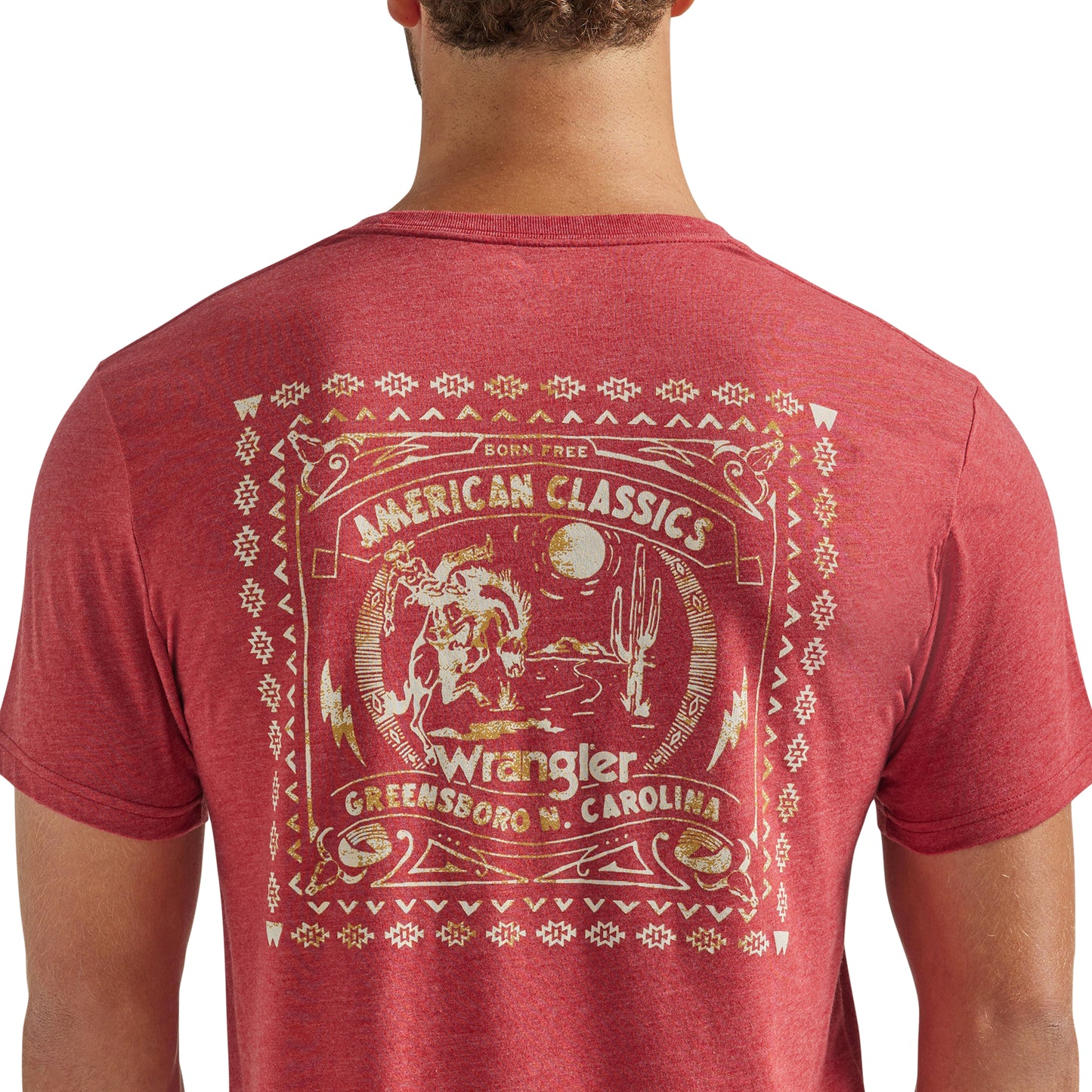 Wrangler Men's Short Sleeve T-Shirt - Heather Red