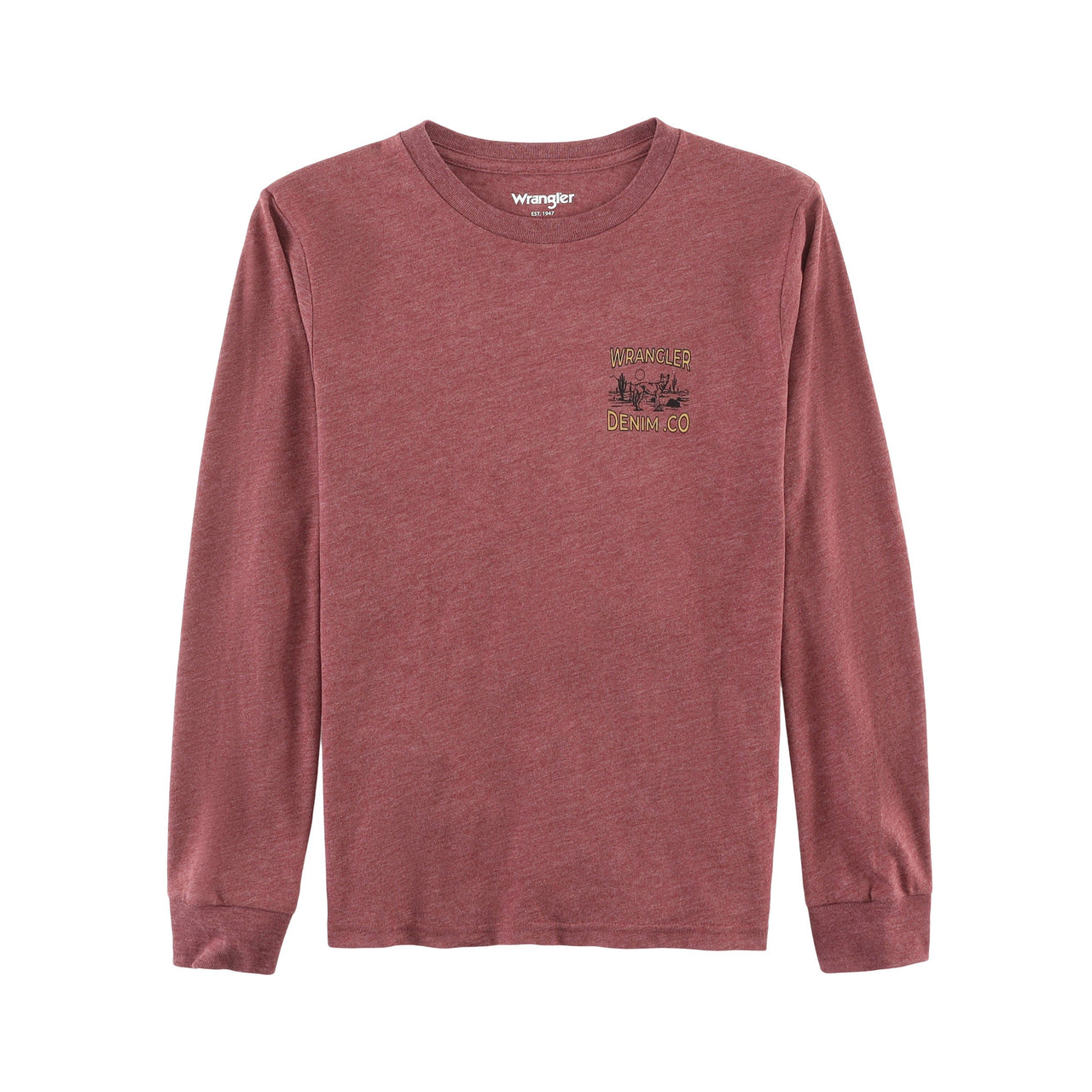 Wrangler Boy's Long Sleeve T-Shirt - Heather Red