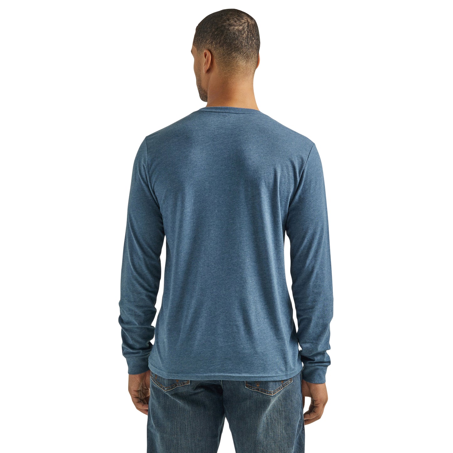 Wrangler Men's George Strait Long Sleeve T-Shirt - Heather Teal