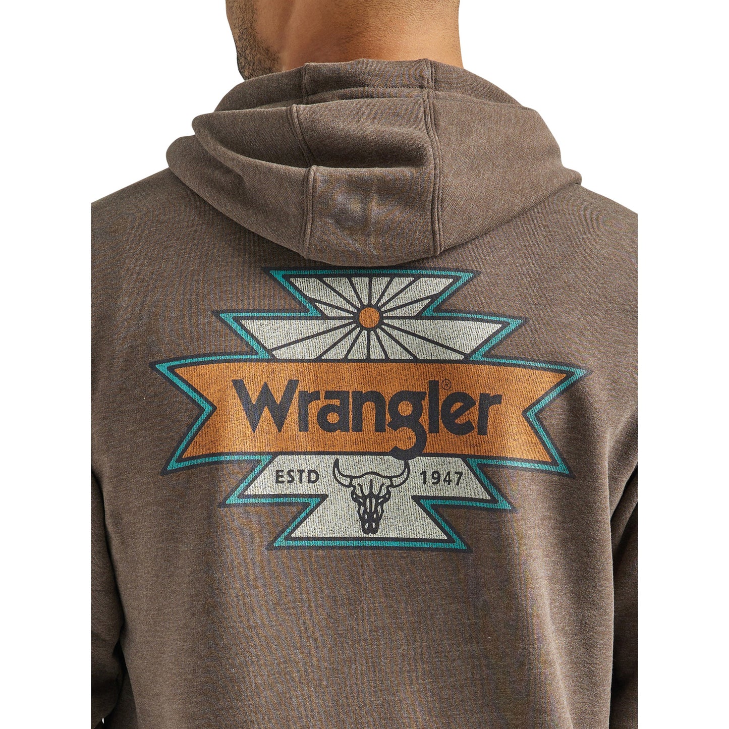 Wrangler Men's Regular Fit Zip Up Hoodie - Brown