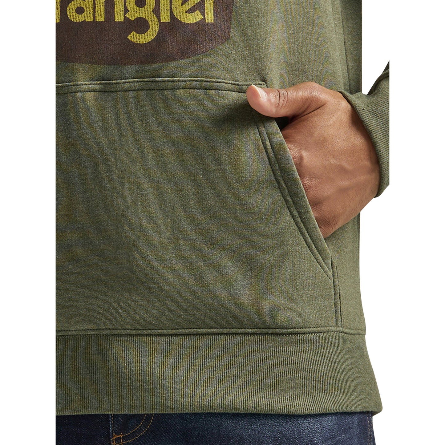 Wrangler Men's Regular Fit Pullover Hoodie - Olive