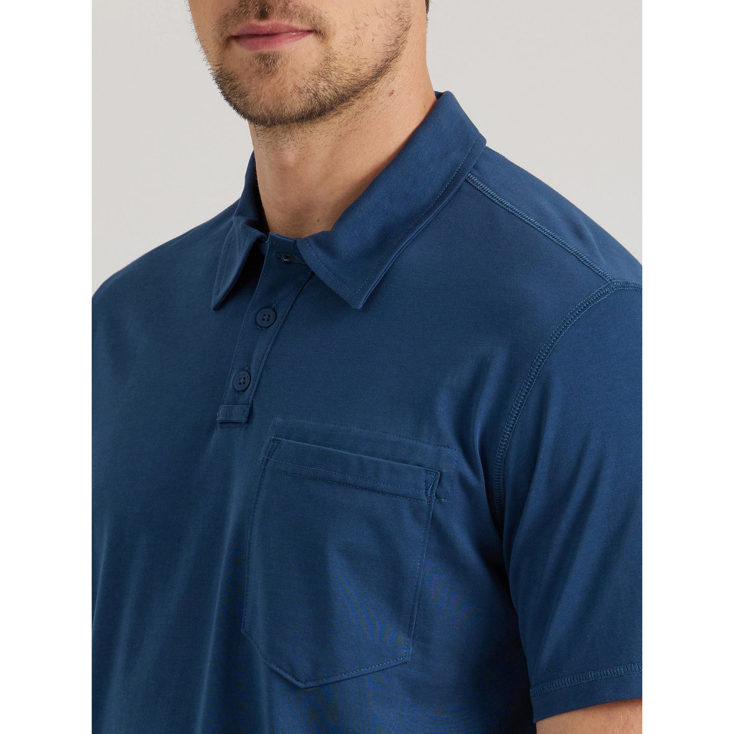 Wrangler Men's Riggs Performance Knit Short Sleeve Polo Shirt - Navy