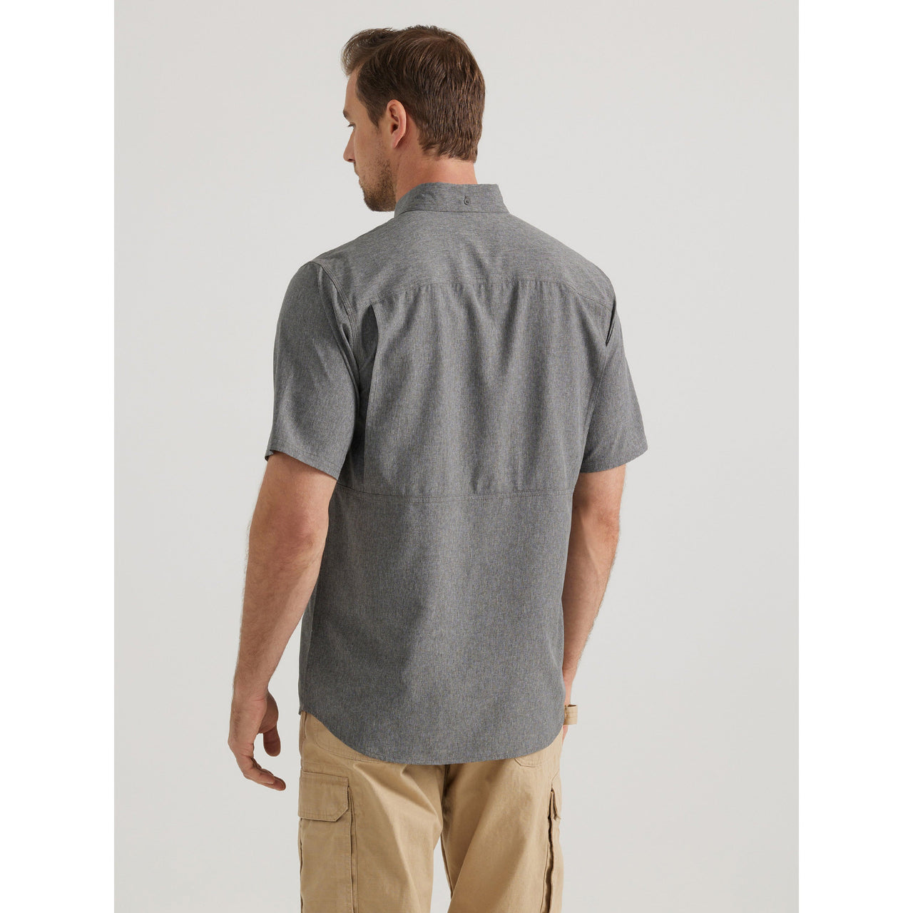 Wrangler Men's Riggs Short Sleeve Work Shirt - Charcoal