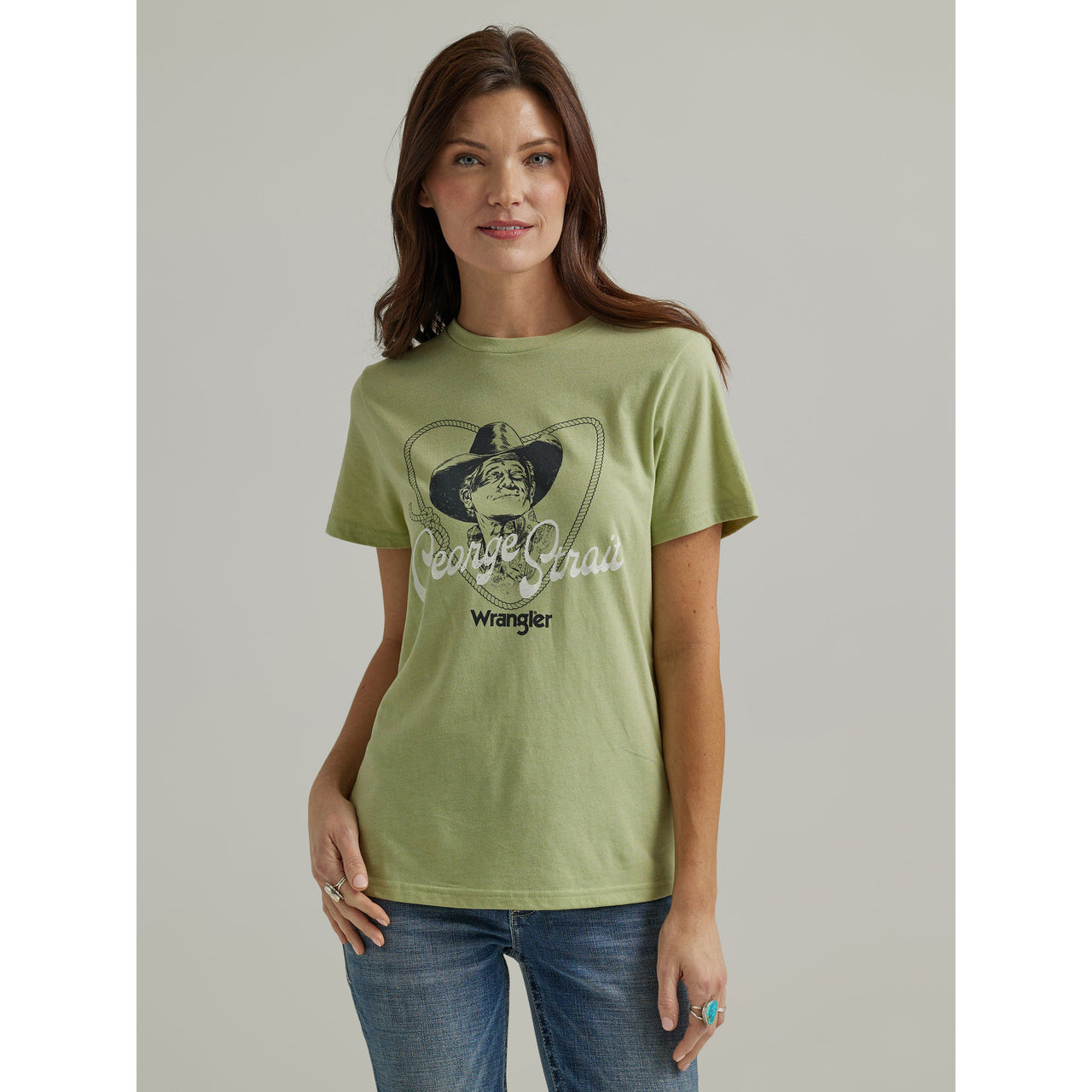 Wrangler Women's George Strait Graphic Tee - Olive