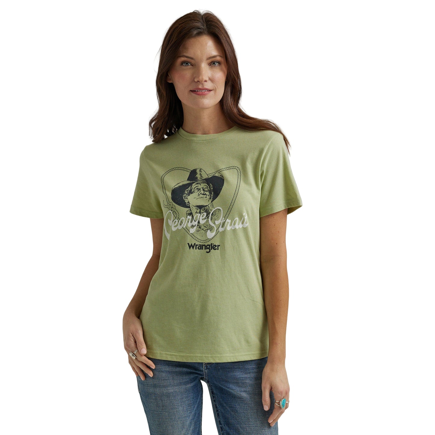 Wrangler Women's George Strait Graphic Tee - Olive