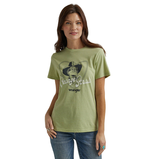 Wrangler Women's George Strait Graphic Tee - Olive