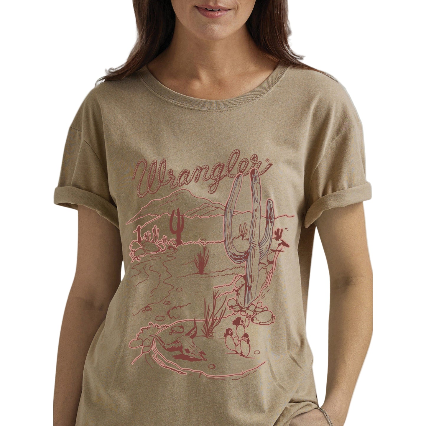 Wrangler Women's Desert Boyfriend Tee - Beige
