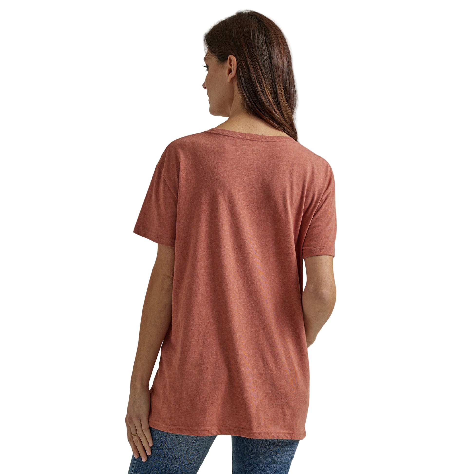 Wrangler Women's Desert Rose Short Sleeve Boyfriend Tee - Rust - Irvine Tack & Western Wear