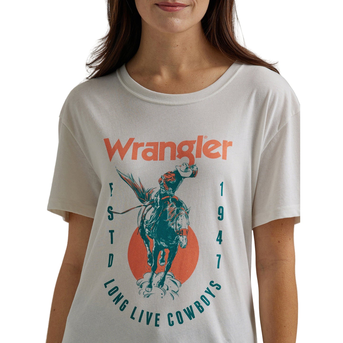 Wrangler Women's Long Live Boyfriend Tee - Grey
