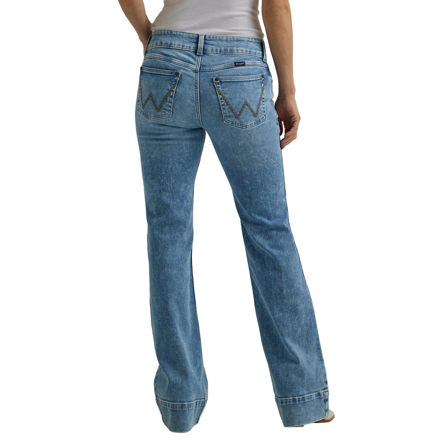 Wrangler Women's Retro Mae Mid Rise Trouser Jeans - Kacey