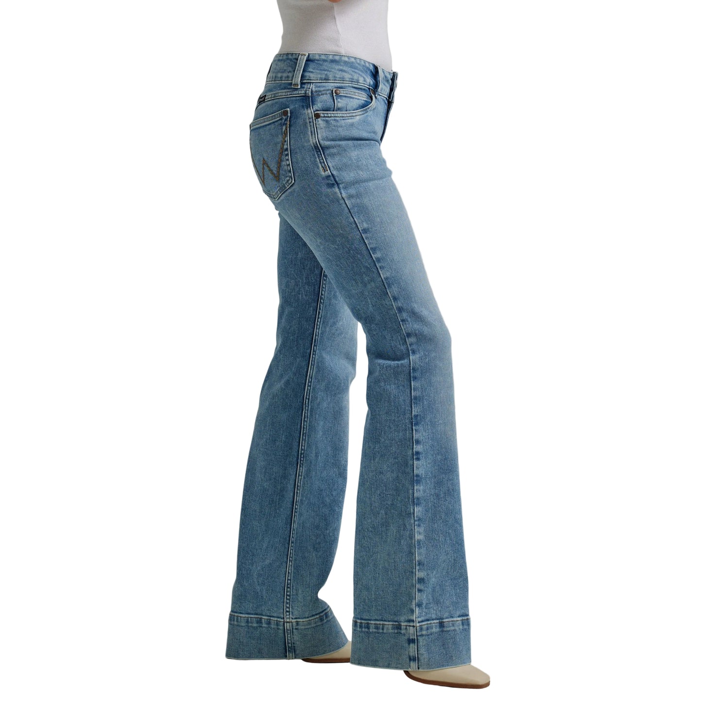 Wrangler Women's Retro Mae Mid Rise Trouser Jeans - Kacey