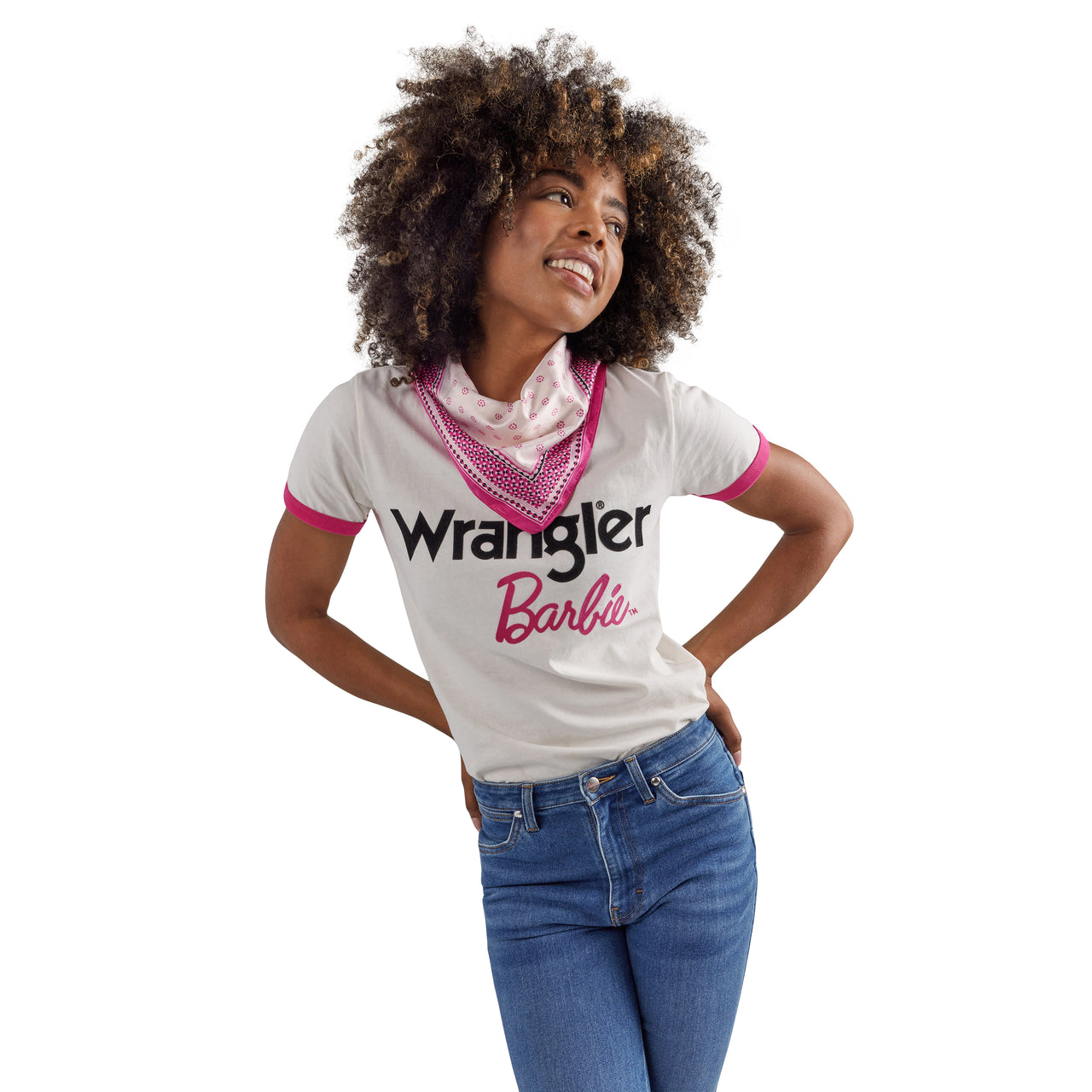 Wrangler X Barbie Ringer T-Shirt - White