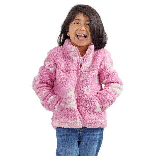 Wrangler X Barbie Girl's Sherpa Jacket - Pink