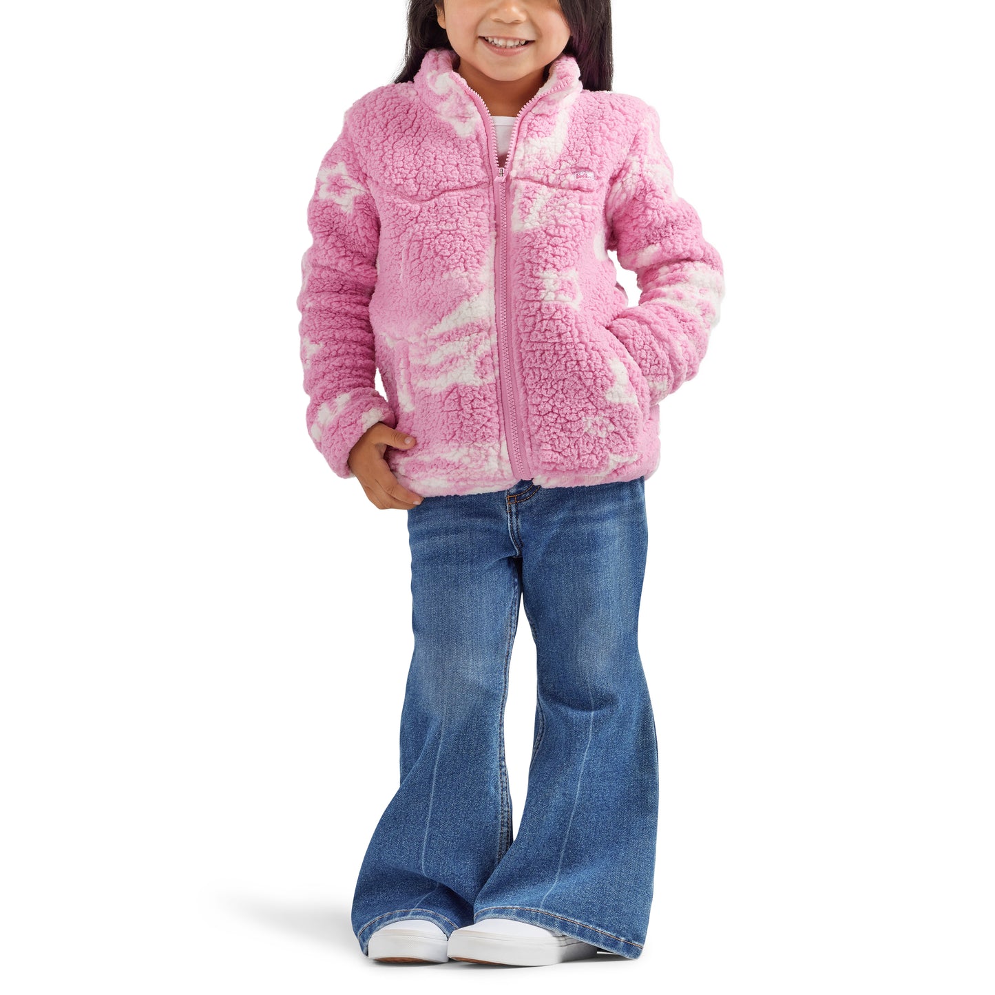 Wrangler X Barbie Girl's Sherpa Jacket - Pink
