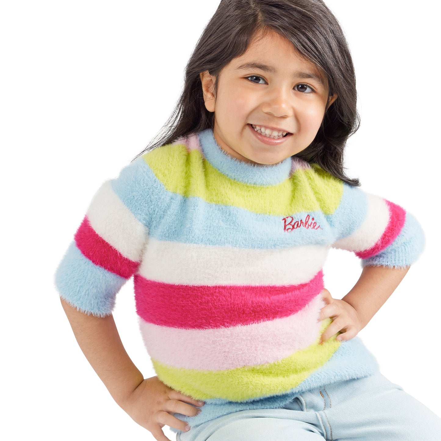 Wrangler X Barbie Girl's Short Sleeve Sweater -Multi