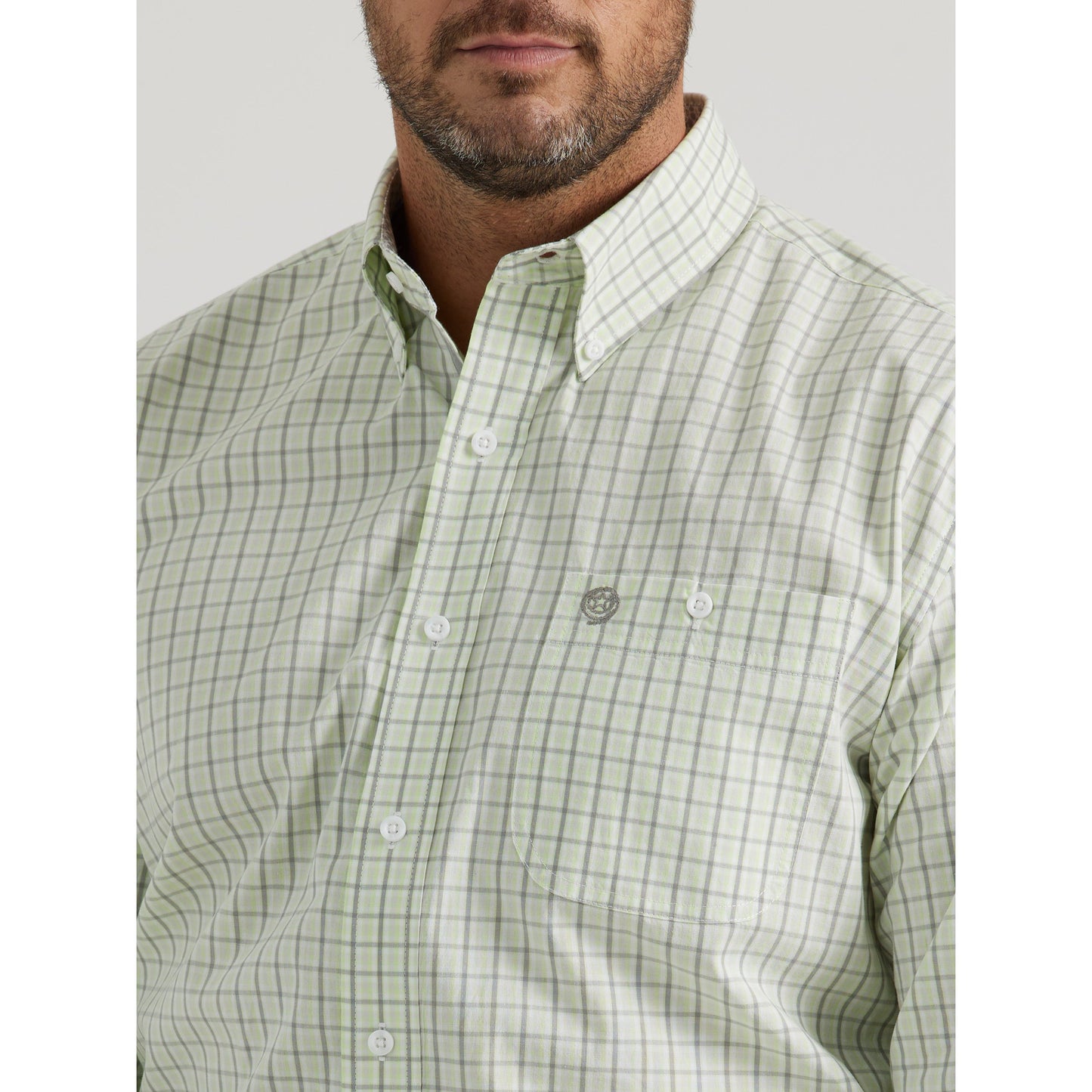 Wrangler Men's George Strait Long Sleeve Shirt - Green