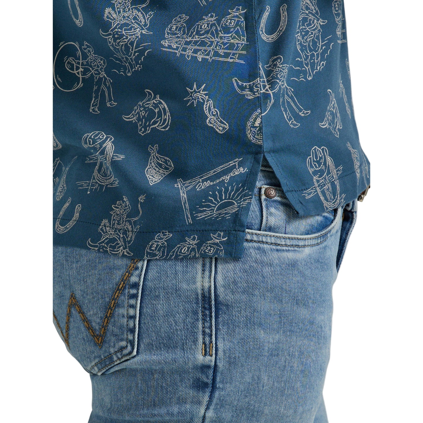 Wrangler Women's Short Sleeve Top - Coconut Floral Cream